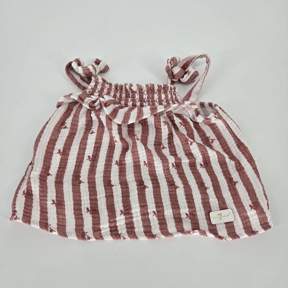 Baby 7 For All Man Kind Stripe Summer Blouse 12 Mo